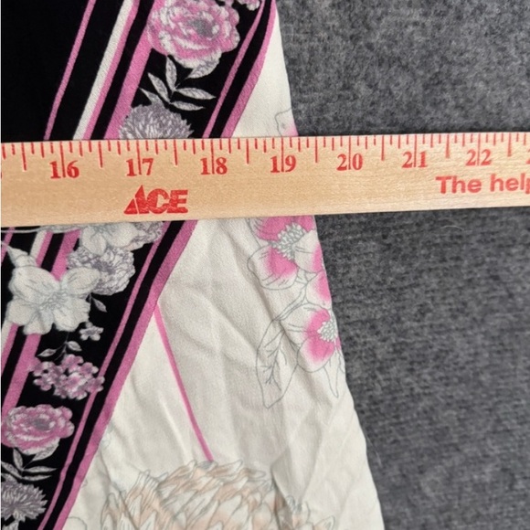 Free People Asymmetrical Skirt in Black and Pink Floral - Picture 10 of 13